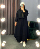 ست زنانه شومیز دامن ابرو بادی مدل ثنا