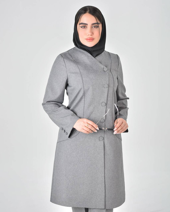 مانتو شلوار اداری زنانه فاستونی مدل خوشه