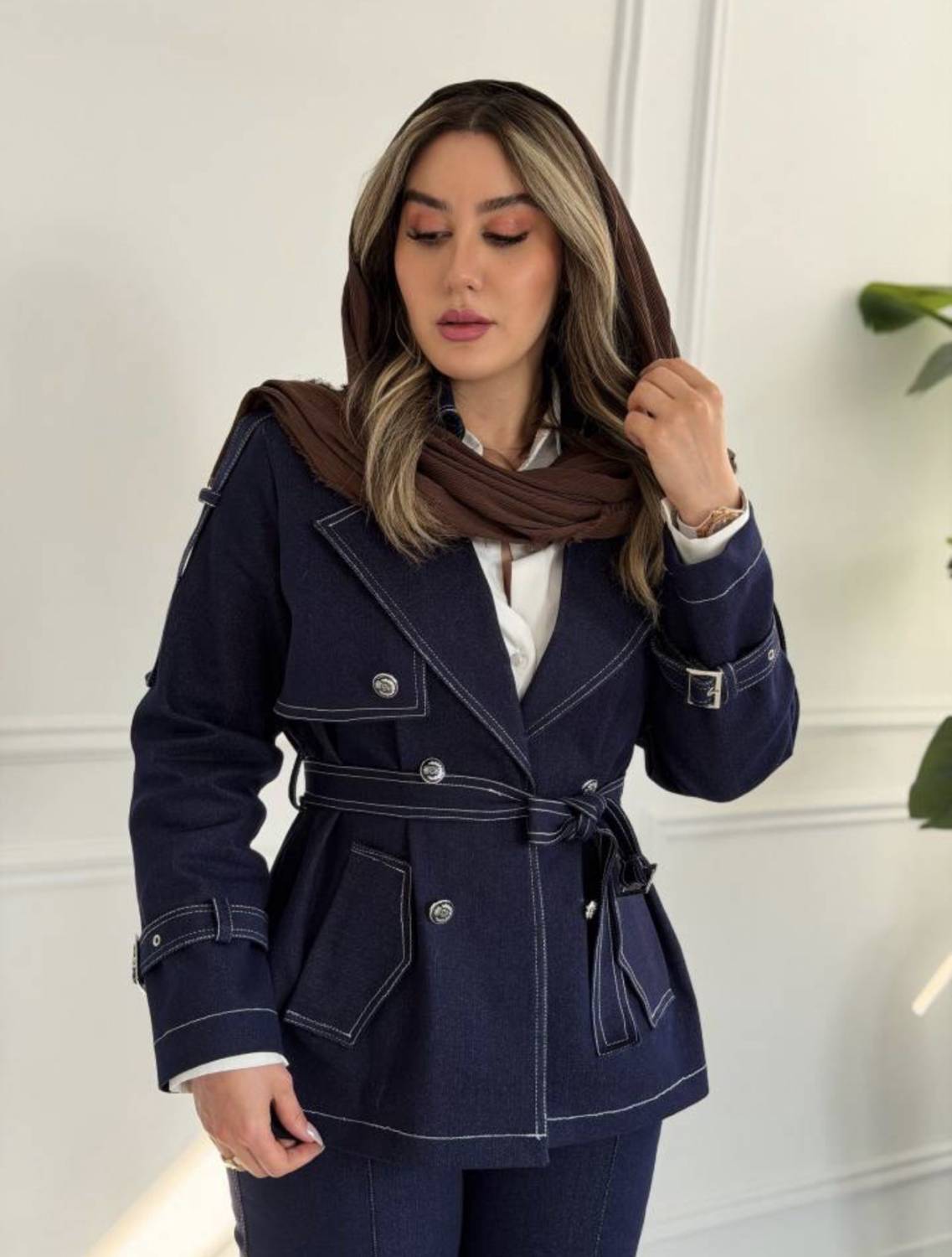مانتو کتی  زنانه جین اصلی وارداتی مدل ماه