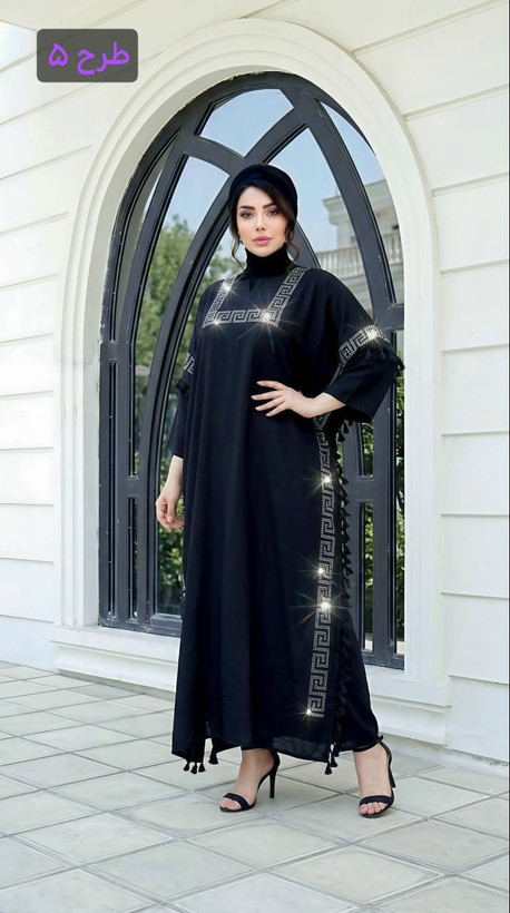 پانچ عبایی مجلسی زنانه شانتون صوفیا اعلا نگین پرسی زمرد