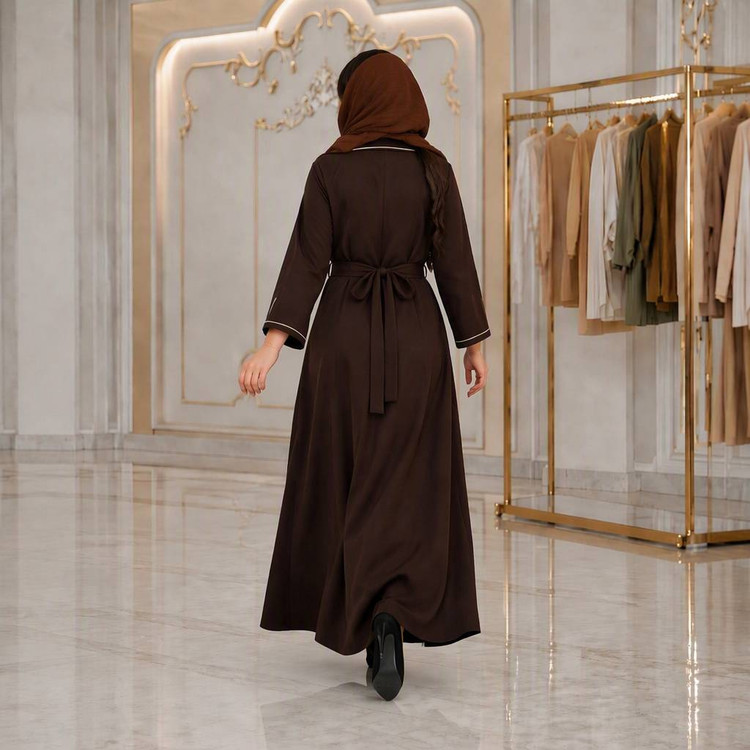 مانتو زنانه بلند بزیاق مدل حسنا