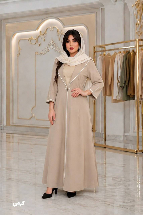 مانتو زنانه بلند بزیاق مدل حسنا