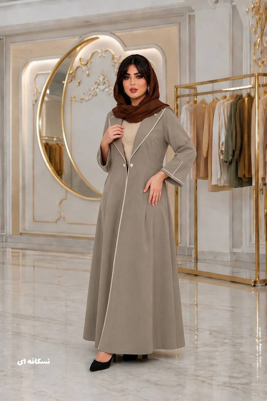 مانتو زنانه بلند بزیاق مدل حسنا