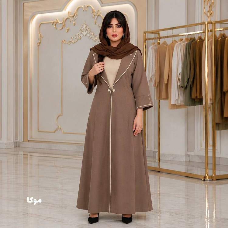 مانتو زنانه بلند بزیاق مدل حسنا