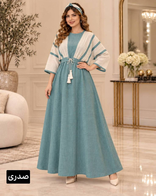 ست زنانه کت سارافون شانتون و کت لنین مدل محدثه