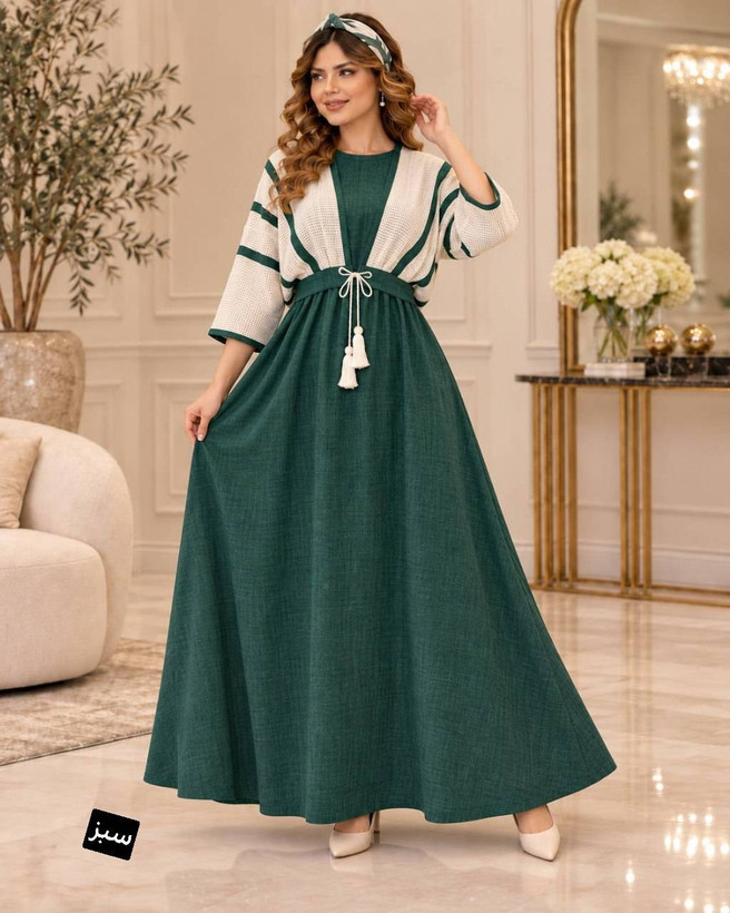ست زنانه کت سارافون شانتون و کت لنین مدل محدثه