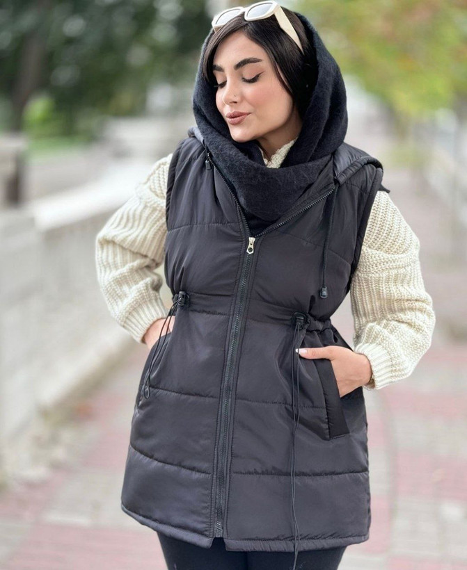 پافر زنانه میکرو کجراه کمرگت دار پاپیا