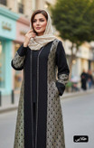 مانتو مزونی کرپ مازراتی لایی کوبی شده صدف