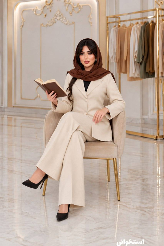 ست اداری مانتو و شلوار زنانه فاستونی مدل بانو