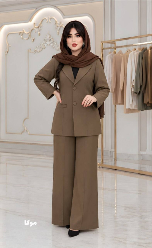 ست اداری مانتو و شلوار زنانه فاستونی مدل بانو