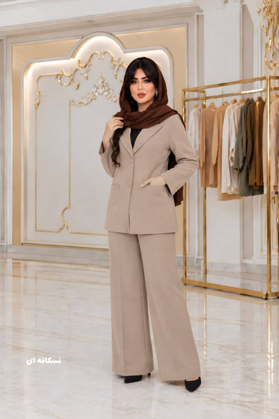 ست اداری مانتو و شلوار زنانه فاستونی مدل بانو