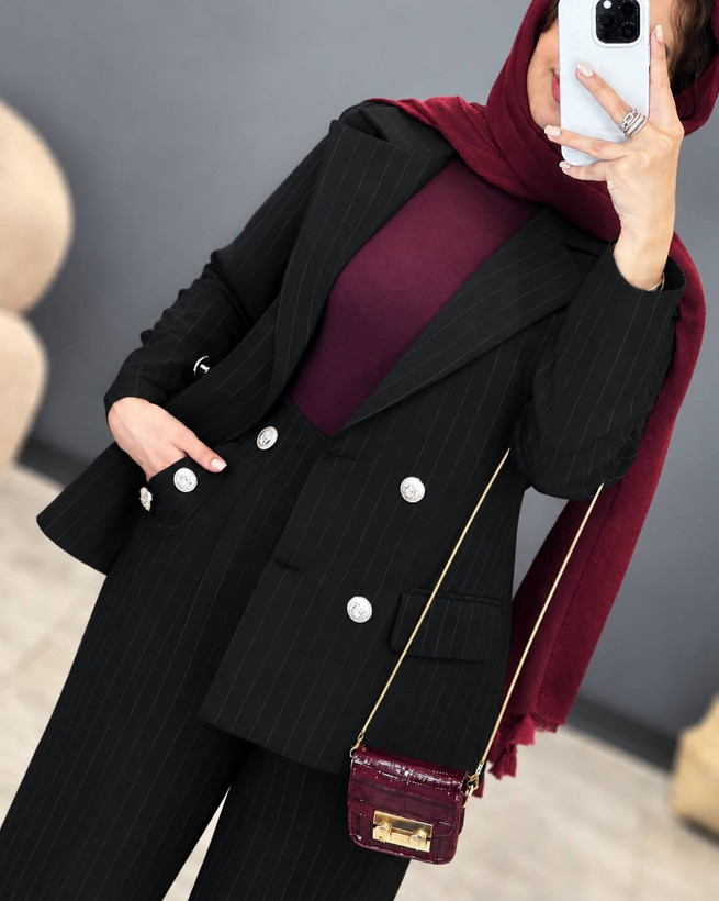 ست زنانه کت و شلوار مزونی سوپر دیپلمات مازراتی مدل آسو