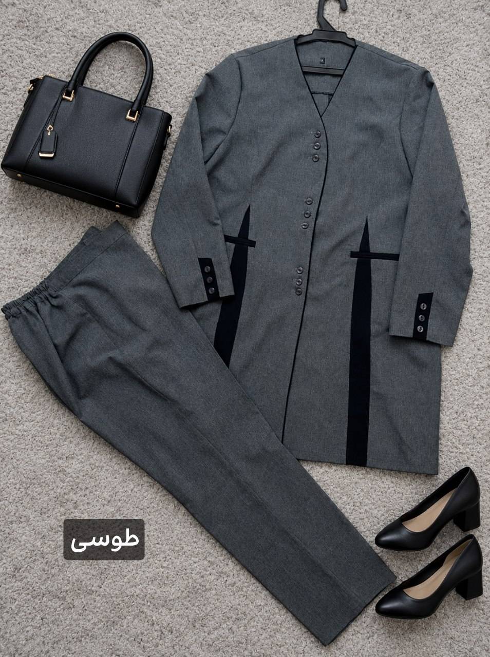 ست مانتو شلوار اداری زنانه دبل پرشیا اعلا مدل نفیس