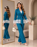 مانتو شلوار زنانه مازراتی و دانتل ناناز