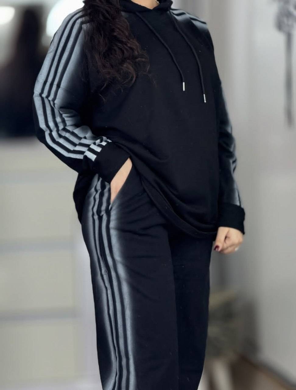 ست زنانه و مردانه هودی وشلوار پنبه گلکسی باکیفیت معین