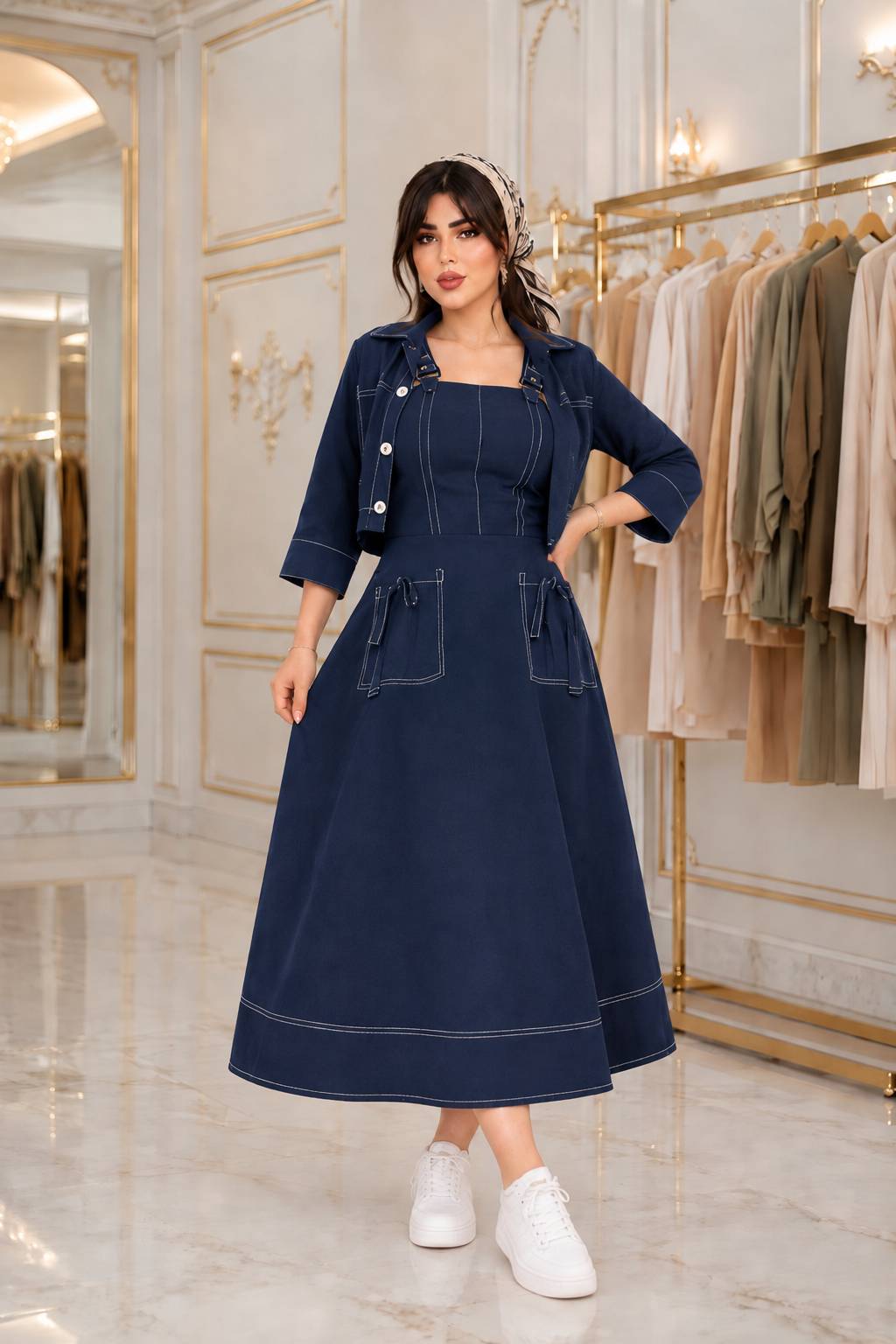 ست کت سارافون زنانه فاستونی گلاره