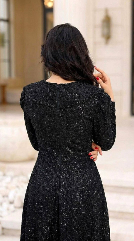 مجلسی زنانه مزونی و خاص دانتل چمنی همراه سنگدوزی با دست بدون ریزش سایه سایزبندی42تا58