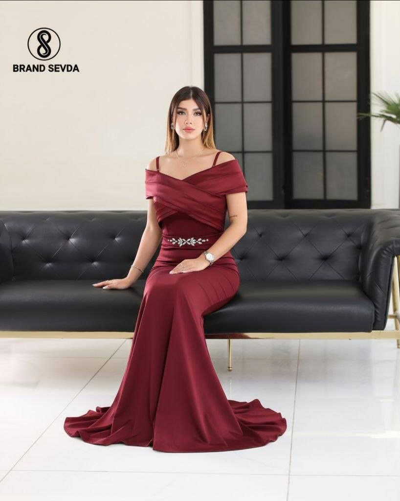 ماکسی مجلسی زنانه غواصی و ساتن سنگدوزی شده باکیفیت پینار