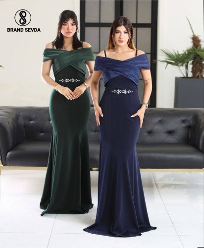 ماکسی مجلسی زنانه غواصی و ساتن سنگدوزی شده باکیفیت پینار