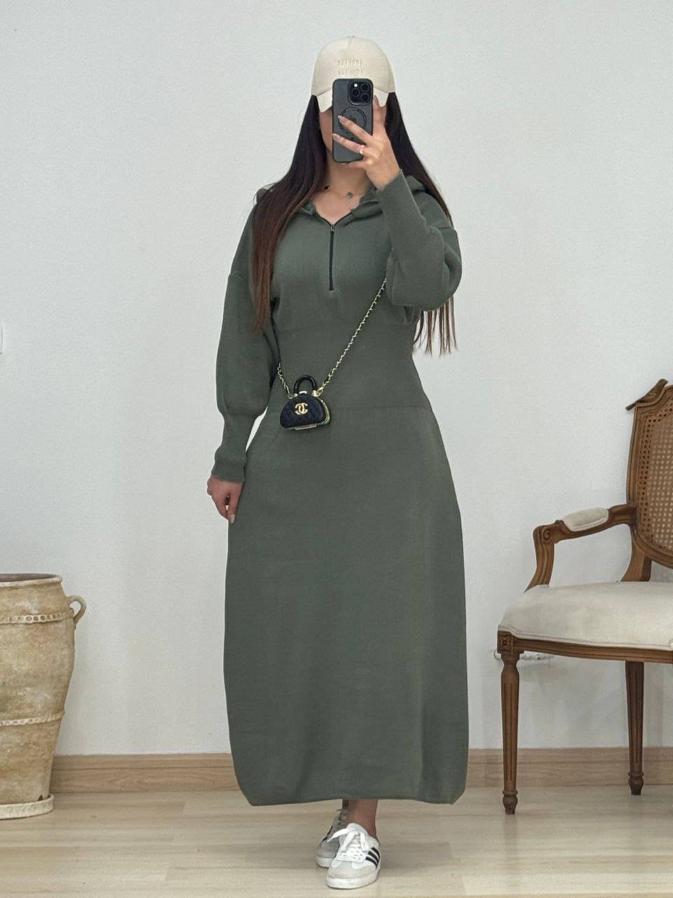 ماکسی بافت زنانه ساعت شنی جنس بافت سه نخ درجه یک