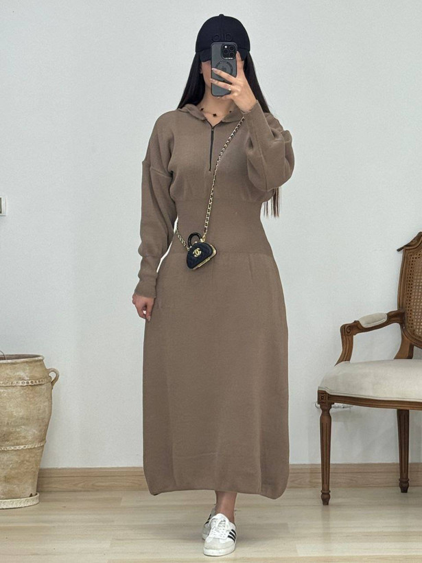 ماکسی بافت زنانه ساعت شنی جنس بافت سه نخ درجه یک