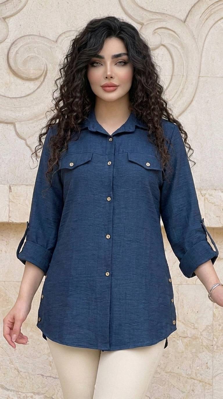 شومیز زنانه بغل دکمه شانتون صوفیا عالی
