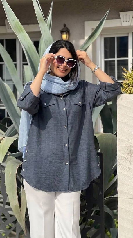 شومیز زنانه بغل دکمه شانتون صوفیا عالی