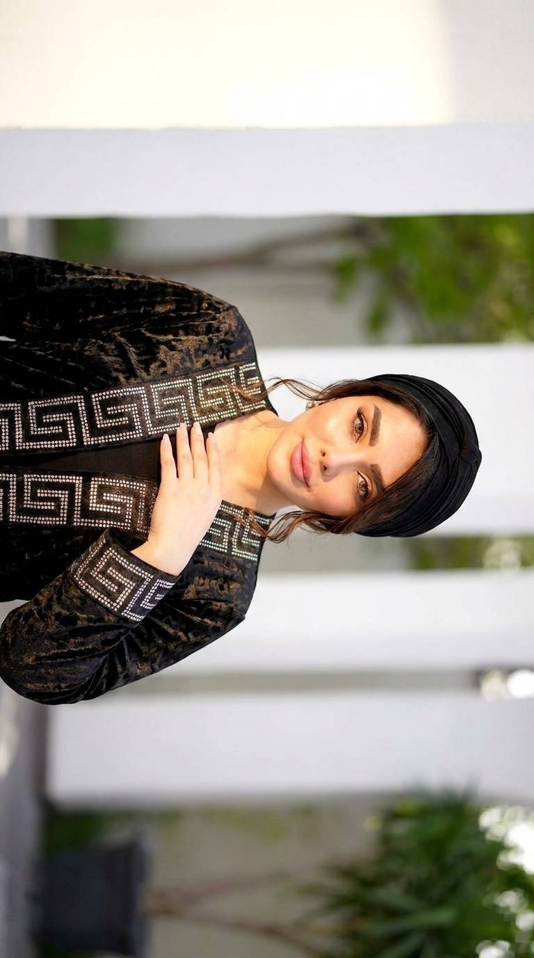 مانتو عبایی مخمل آینه ای وارداتی با نگین پرسی