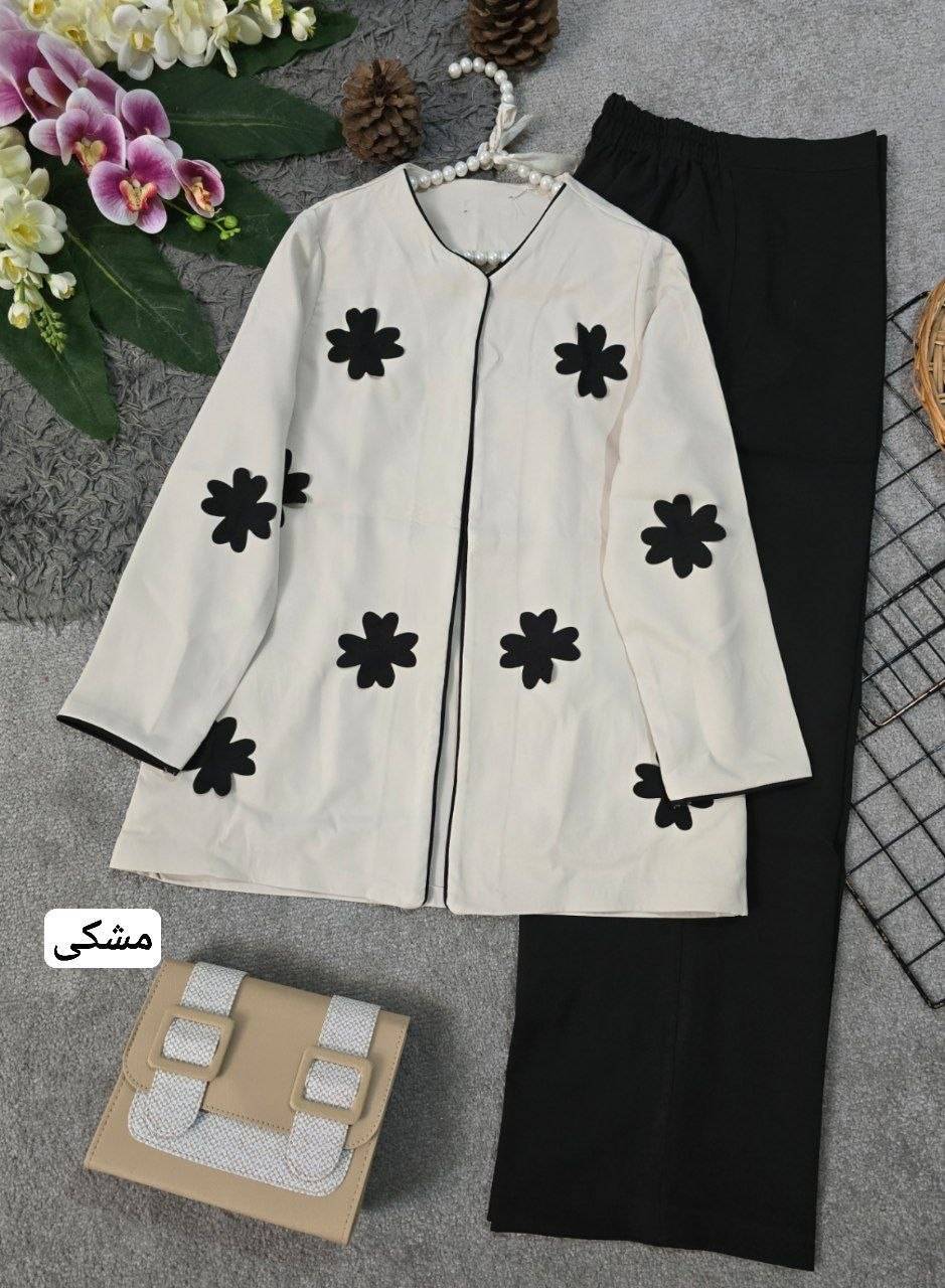 ست کت شلوار لیزری زنانه جنس مازراتی