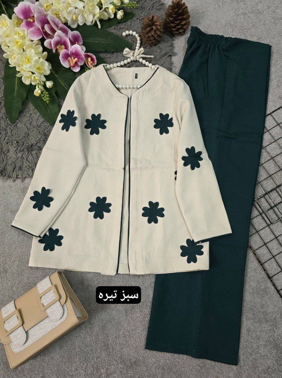 ست کت شلوار لیزری زنانه جنس مازراتی