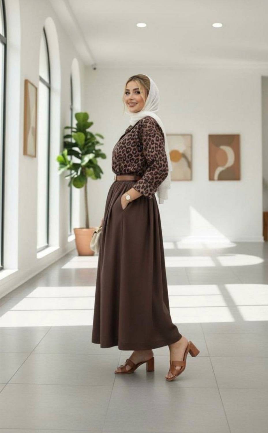 ست زنانه شومیز دامن وکمربند بوگاتی باکیفیت جگوار
