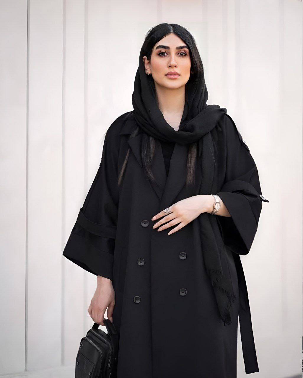 مانتو پاییزه زنانه کتان پلاس ایرانی مدل انا