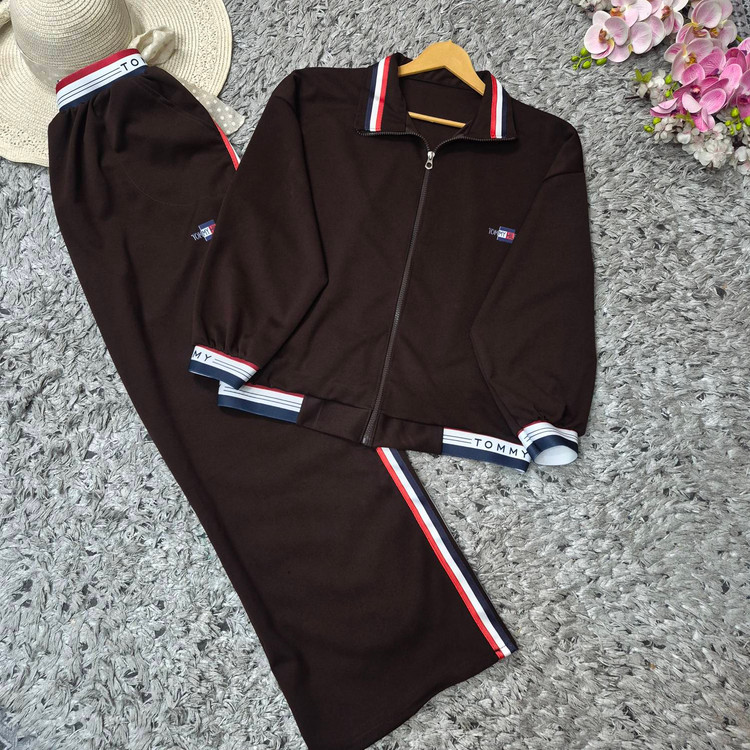ست زنانه بامبر وشلوار اویشو با کیفیت مدل تامی tommy