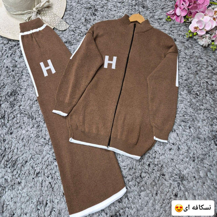 ست بامبر و شلوار زنانه بافت اکریل باکیفیت مدل h
